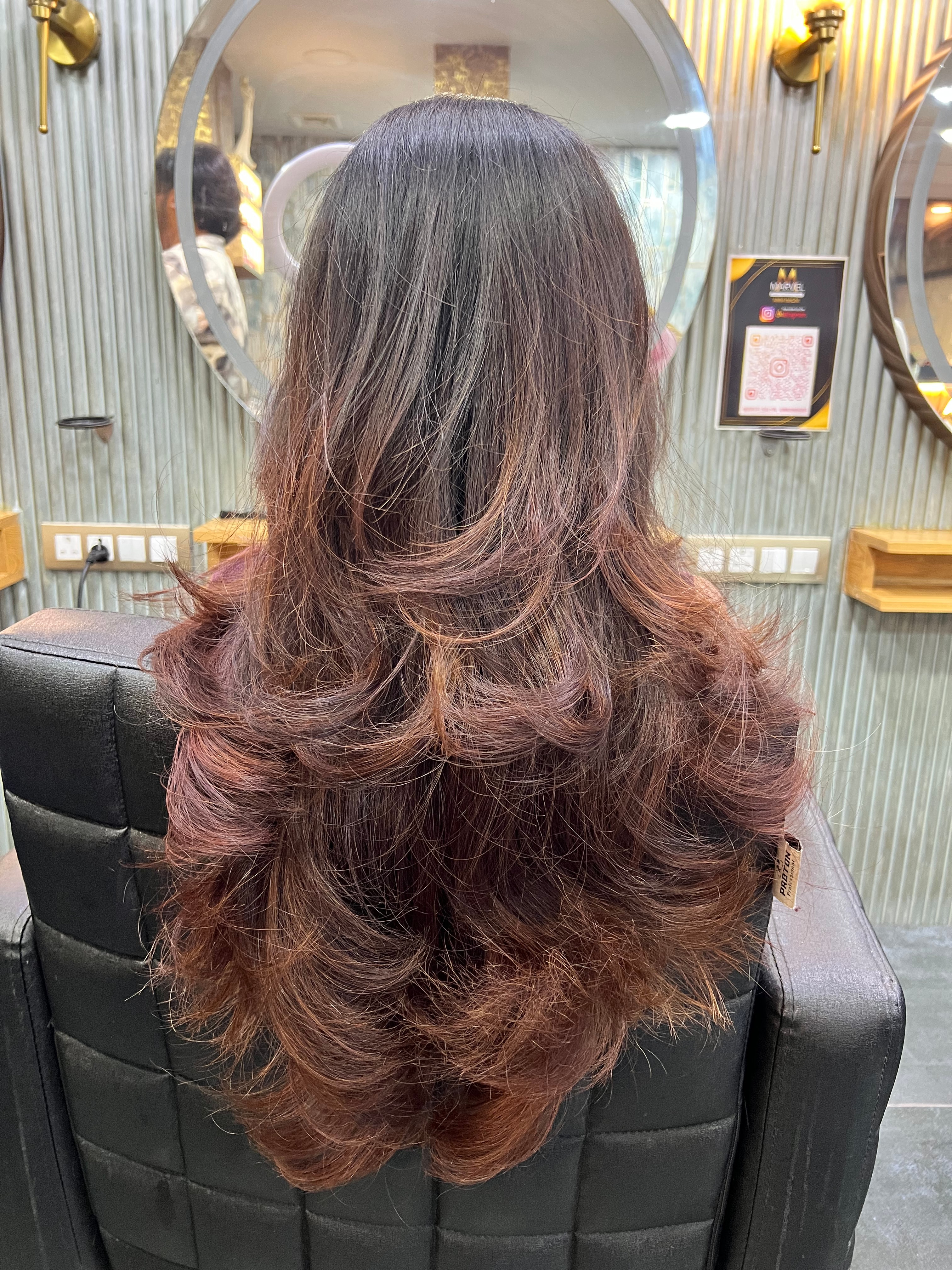 Layer Cut and Global Highlights at Marvel Unisex Salon, Anna Nagar – Best Salon Anna Nagar for Trendy Hair Styling & Colouring