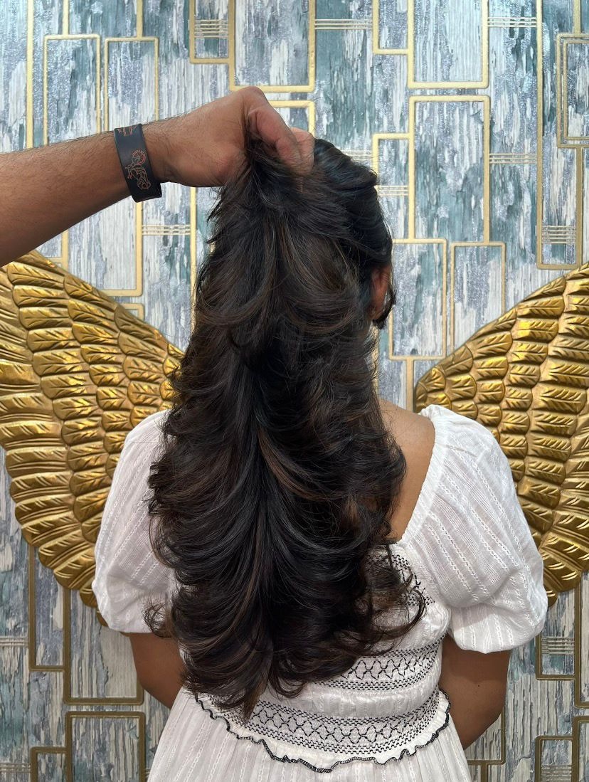 Stylish Layer Cut with Highlights in Thoraipakkam – Top Salon in OMR